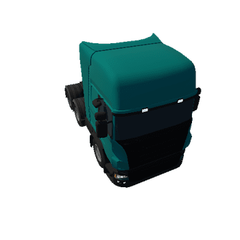 Lowpoly Truck -3axle_CYAN